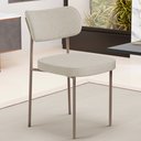 Ver imagem 2 de Kit 04 Cadeiras Decorativa Estofada para Sala de Jantar Melina Base Arena L02 Linho Bege - Lyam Deco