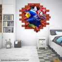 Ver imagem 1 de Adesivo de Parede Mario Bros 3d Mod02:50 X 46 Cm