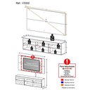 Ver imagem 5 de Rack Com Painel Tv 65" Suspenso Com Espelho Flórida Multimóveis V3322 Duna Duna