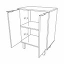 Ver mais imagens de Gabinete para Banheiro com Armário Suspenso e Espelheira Kira 