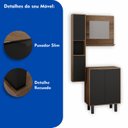 Ver imagem 2 de Gabinete para Banheiro com Armário Suspenso e Espelheira Kira 