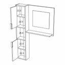 Ver imagem 6 de Gabinete para Banheiro com Armário Suspenso e Espelheira Kira 