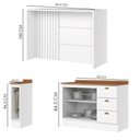 Ver imagem 2 de Bancada e Balcao Gourmet 146cm Ce817 Americana Branco Nature Henn Branco Nature