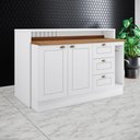 Ver imagem 4 de Bancada e Balcao Gourmet 146cm Ce817 Americana Branco Nature Henn Branco Nature