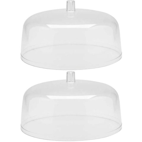 Kit 2 Cúpulas Prato Bolo 30cm Boleira Natural ou