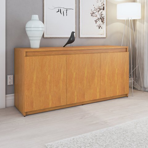 Buffet Aparador 3 Portas MDF/MDP Mel 136cm Bart Viero