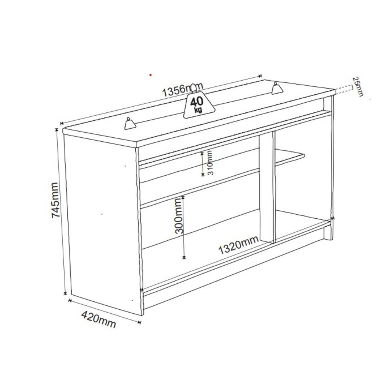 Buffet para Sala de Jantar 135,6 x 74,5cm Bart Viero - 4