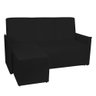Sofá Pequeno 3 Lugares com Cheise lado Esquerdo 1,60m Vanessa Amo Móveis:Preto - 4