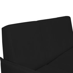 Sofá Pequeno 3 Lugares com Cheise lado Esquerdo 1,60m Vanessa Amo Móveis:Preto - 5