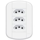 Ver imagem 1 de Conjunto de 3 Tomadas 2P+T 10A/250 Volts Blanc Mais - 11239214 - FAME CONJUNTO 3 TOMADA PADRAO 2P+T