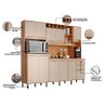 Kit Cozinha Compacta Petra Cinamomo Off White - Valdemóveis - 2