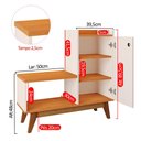 Ver imagem 4 de Sapateira Shoes Hall Entrada Assento 1 Porta Prateleiras 8 Pares Calçados - Off White/Cinamomo
