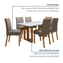 Ver imagem 7 de Conjunto Sala de Jantar 6 Lugares Retangular Tampo Vidro/MDF Mesa Bold e Cadeiras Pés Madeira Jade