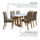 Ver imagem 7 de Conjunto Sala de Jantar 6 Lugares Retangular Tampo Vidro/MDF Mesa Tessera Cadeiras Pés Madeira Jade