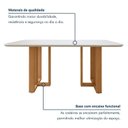 Ver imagem 5 de Conjunto Sala de Jantar 6 Lugares Retangular Tampo Vidro/MDF Mesa Tessera Cadeiras Pés Madeira Jade