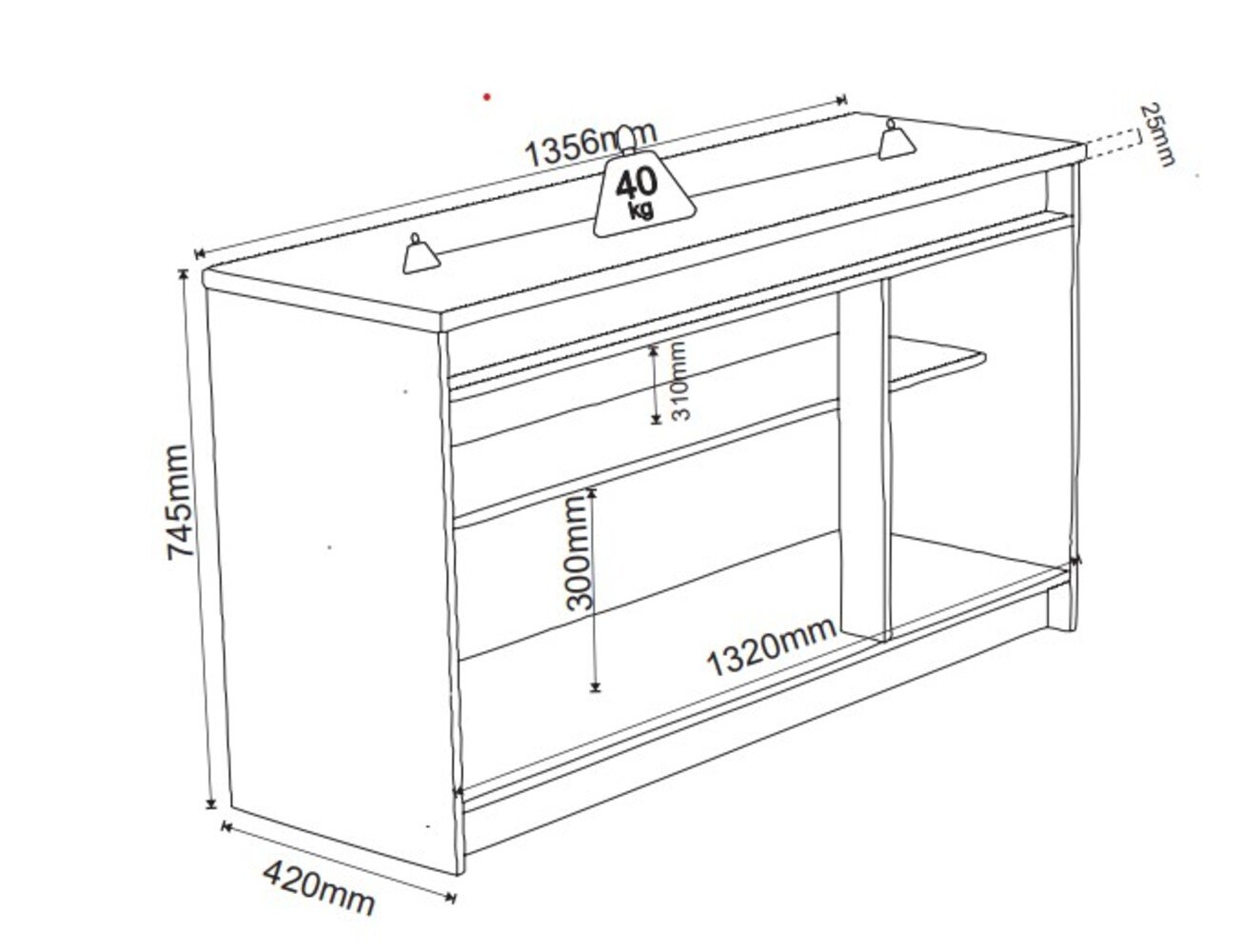 Buffet para Sala de Jantar 135,6 x 74,5cm Bart  - 4