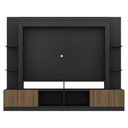 Ver imagem 3 de Estante Tv 65" E 2 Portas Oslo Multimóveis V3395 Preta/Madeirada Preto/Madeirado