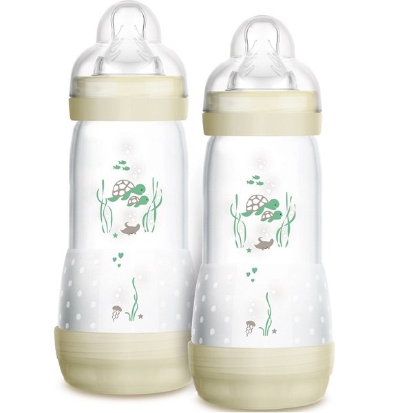 MAM Biberon Easy Start Anticolica 2x160ml - Flusso Lento Per Neonati, Base Ventilata, Auto-Sterilizzante - Foto 5