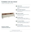 Ver imagem 6 de Rack Bend 180 cm Porta Lisa Incolar Luna e Cedro com Pé Preto