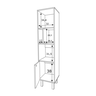Estante Multiuso Livreiro 35cm 01 porta MLT2039 Estilare - Estilare Madeirado - 4