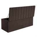 Ver imagem 3 de Calçadeira Baú Recamier Estofada Cama Queen 160cm Carla Suede Marrom- Mabe Magazine