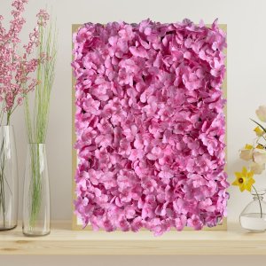 6 Painéis de Parede para Jardim Vertical 60x40 Flores Artificiais para Sala e Escritório