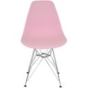Ver imagem 3 de Kit 3 Cadeiras Charles Eames Eiffel Base Metal Cromado Rosa