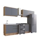 Ver imagem 3 de Cozinha Modulada 5 Peças 8 Portas 3 Gavetas com Divisor de Talheres Viena Cinza