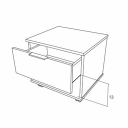 Gabinete para Banheiro com Rodízios 45cm 1 Gaveta 1 Nicho Etta - 5 Gabinete para Banheiro com Rodízios 45cm 1 Gaveta 1 Nicho Etta - 5
