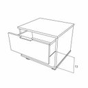 Ver imagem 5 de Gabinete para Banheiro com Rodízios 45cm 1 Gaveta 1 Nicho Etta