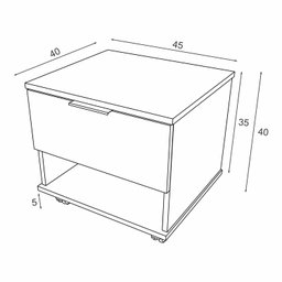 Gabinete para Banheiro com Rodízios 45cm 1 Gaveta 1 Nicho Etta - 6 Gabinete para Banheiro com Rodízios 45cm 1 Gaveta 1 Nicho Etta - 6