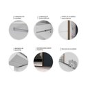Ver imagem 4 de Guarda Roupa 2 Portas de Correr com Espelho MDF Preto com Olmo