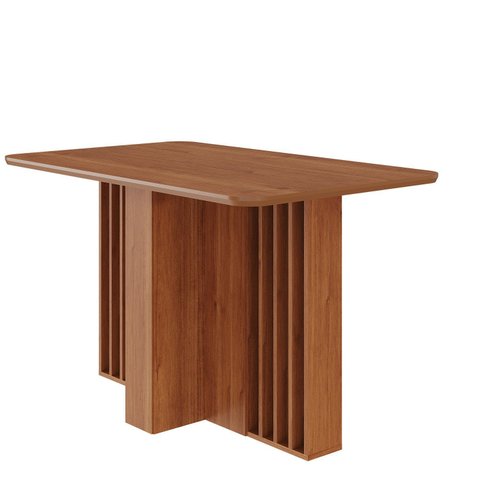 Mesa para Sala de Jantar Isadora 1,30 s/Vidro Marrom/Cinamomo