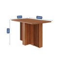 Ver imagem 2 de Mesa para Sala de Jantar Isadora 1,30 s/Vidro Marrom/Cinamomo