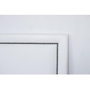 Ver imagem 2 de Cabeceira Queen Reta Luxo Estofada Com Tachas - Corino Branco