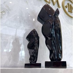 Escultura Estátua Decorativa Cabeça de Cavalo Média 80cm:preto Brilho - 2