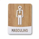 Ver imagem 1 de Placa para Banheiro Plaquinha Masculino - Branco