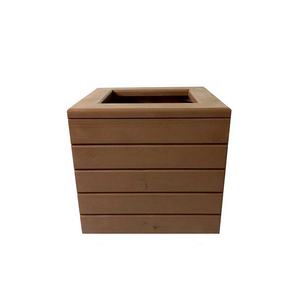 Vaso Madeira Rústico com Borda Não É Segredo Marrom 40x38