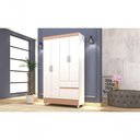 Ver imagem 3 de Guarda Roupa Casal Spectra 4 Portas Bater 2 Gavetas MDP Branco Camarim
