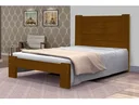 Ver imagem 1 de Cama King Size Malbec de Madeira Maciça Angelim Pedra/Tauari Imbuia