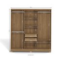 Ver imagem 4 de Guarda Roupa Casal 6 Portas 2 Gavetas 