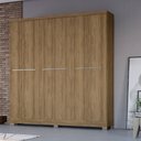 Ver imagem 1 de Guarda Roupa Casal 6 Portas 2 Gavetas Marrom/Fosco