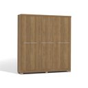 Ver imagem 2 de Guarda Roupa Casal 6 Portas 2 Gavetas Marrom/Fosco