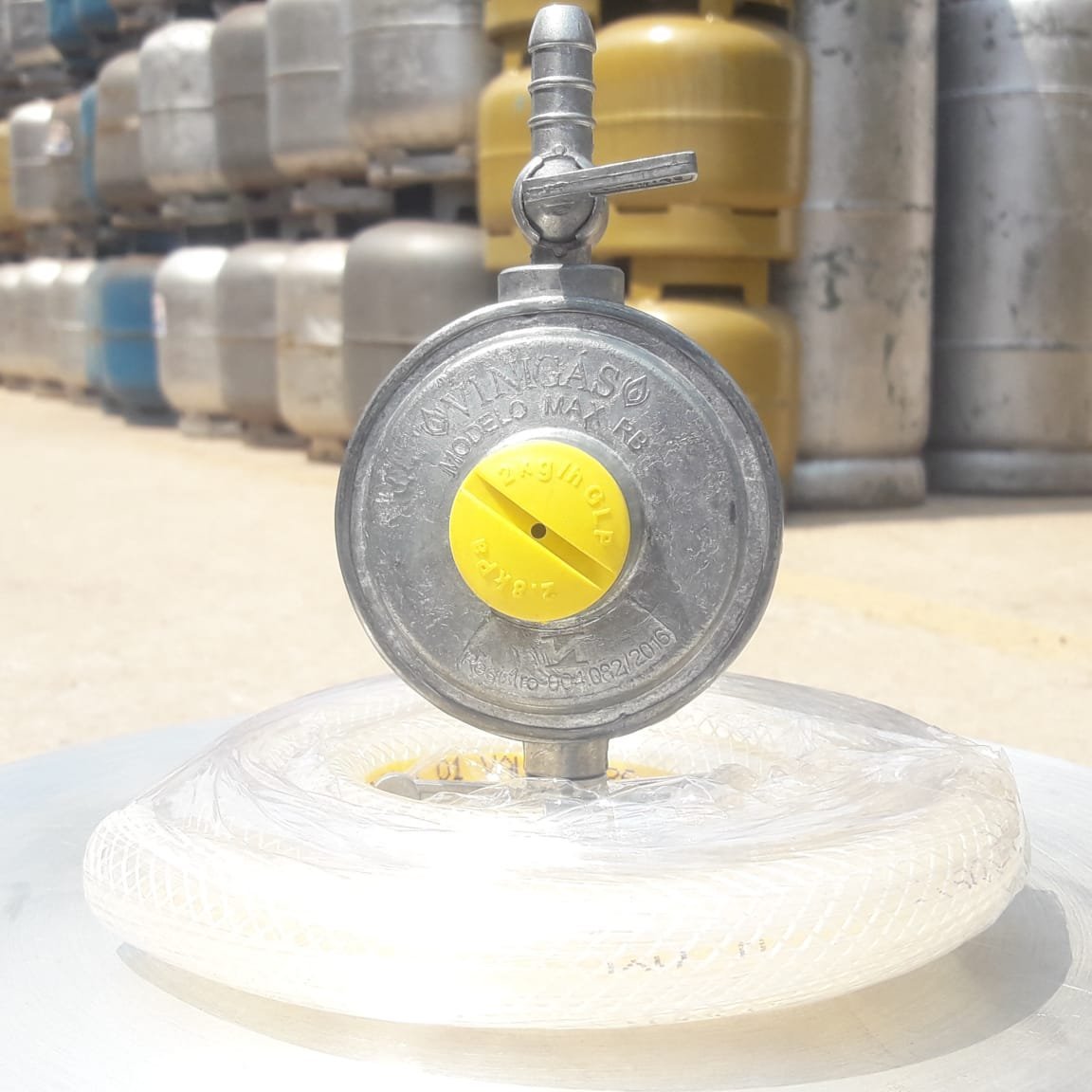 regulador registro 2kg inmetro gás botijão mang pvc 1,5 mts - 5