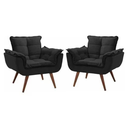 Ver imagem 1 de Kit 2 Poltronas Decorativa Recepção Clinica Opala Suede - Twdecora