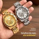 Ver mais imagens de Relógio Masculino Spaceman Kit 3 Analógico Aço Inox LED Dourado Prata Orizom