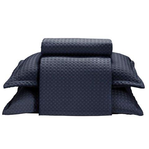 Kit Colcha Queen Döhler Provença Azul Marinho 3 Peças
