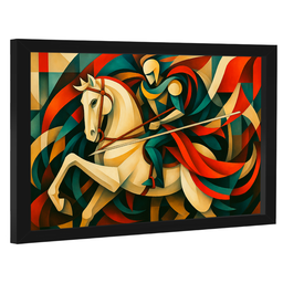 Quadro Decorativo São Jorge em Abstrato - 5