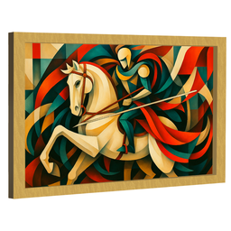 Quadro Decorativo São Jorge em Abstrato - 4