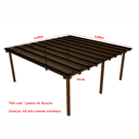 Ver imagem 2 de Cobertura Policarbonato Alveolar 6,00m x 6,00m - Bronze 6mm